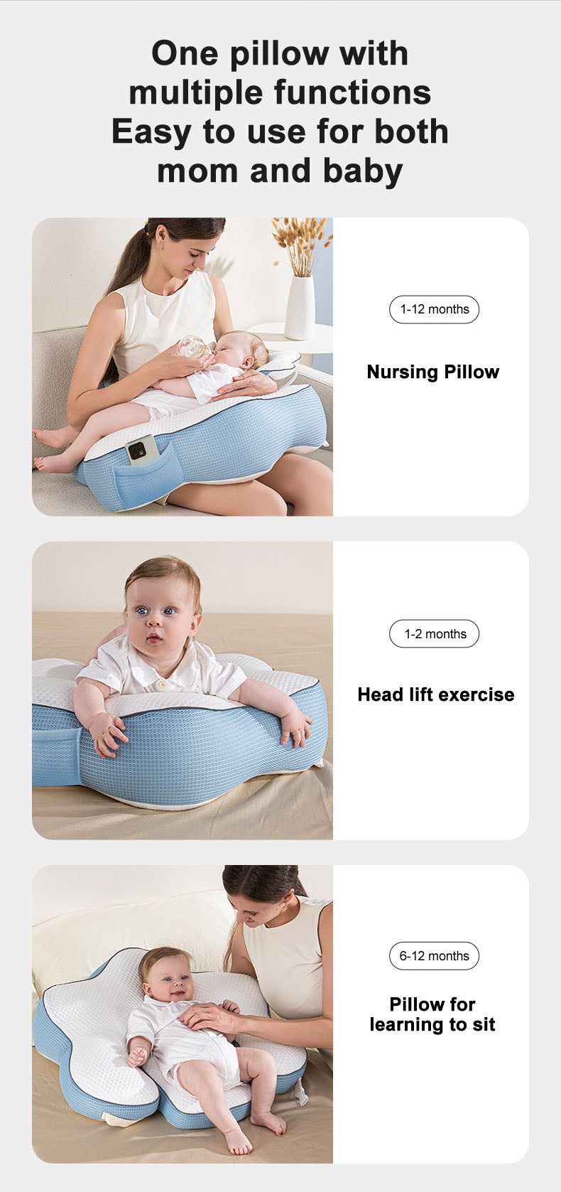 Hugging Type Baby Feeding Nursing Pillow Lumbar Support Cushion Lying Auxiliary