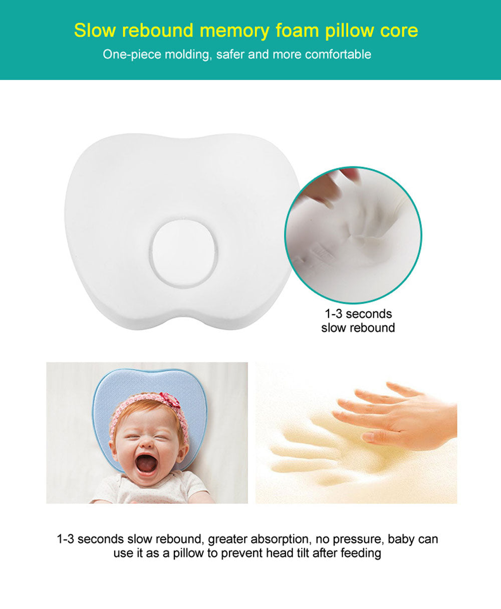 Baby Newborn shaping pillow anti-head tilt memory foam