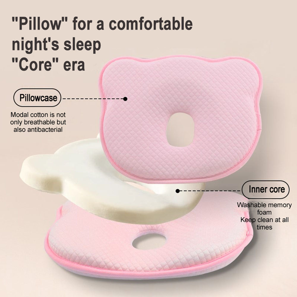 Baby Newborn shaping pillow anti-head tilt memory foam