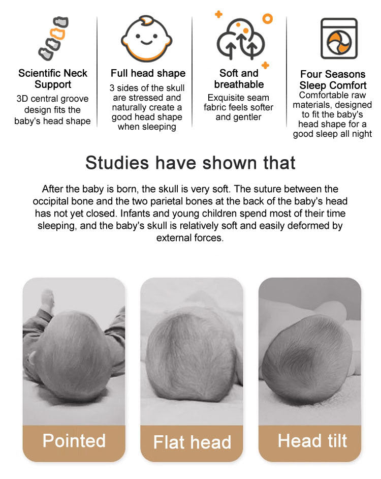 Baby Pillow For Newborn Anti Flat Head Memory Foam
