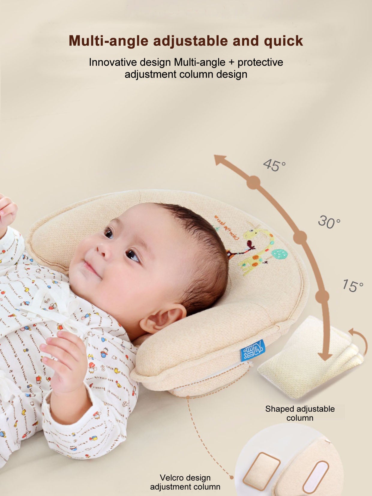 Newborn baby anti flat head pillow memory foam Breathable comfortable