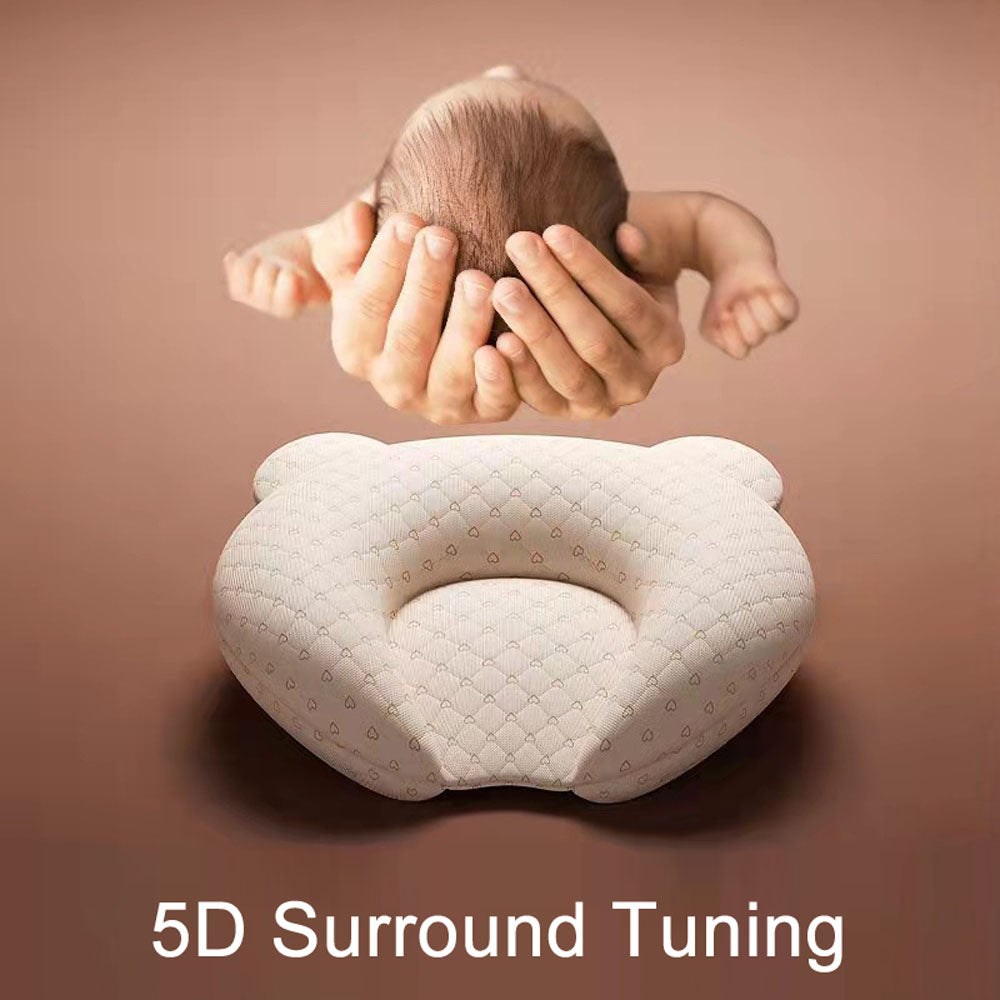 Newborn baby anti flat head pillow core Silk floss Latex