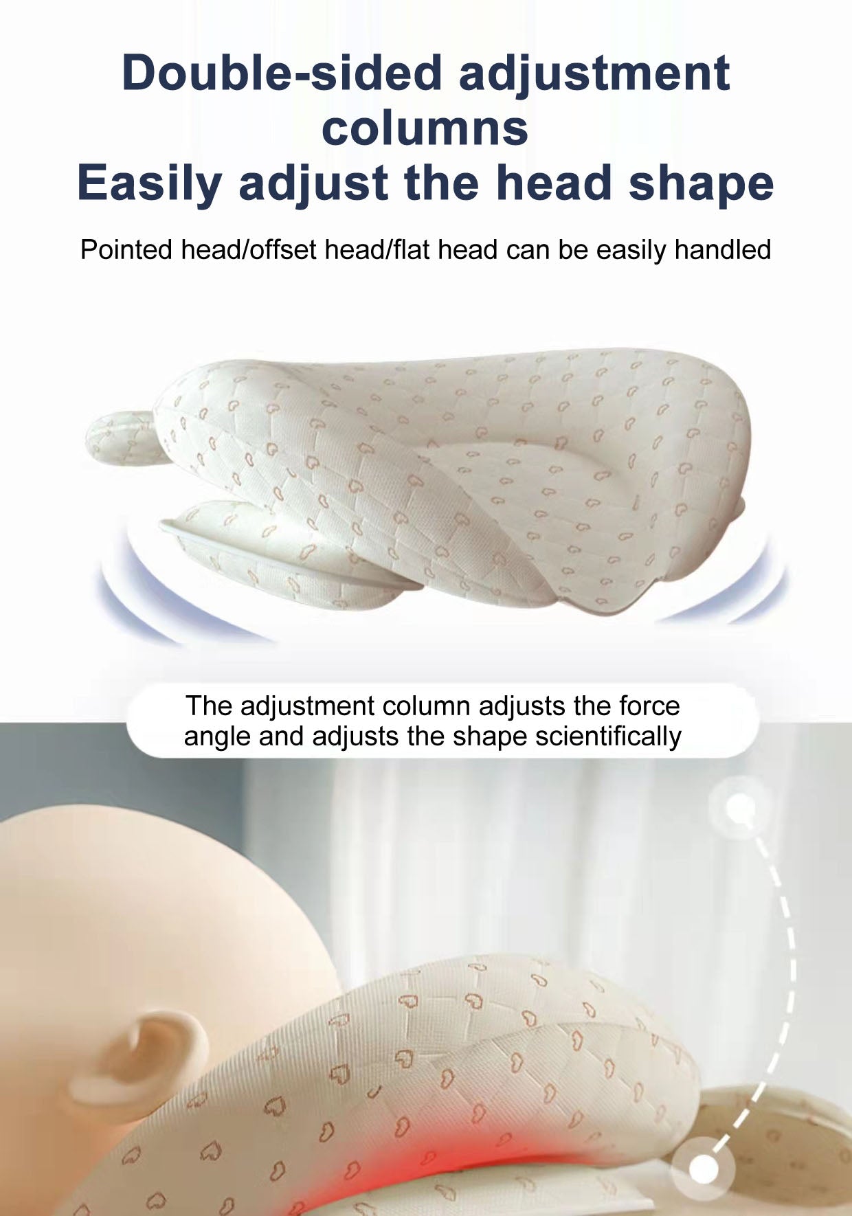Newborn baby anti flat head pillow core Silk floss Latex