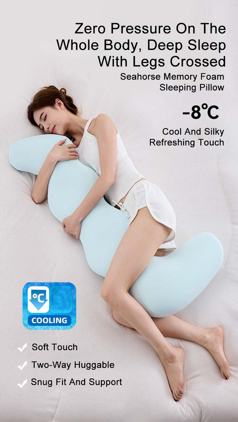 memory foam ice silk cool sleeping pillow sleeping leg pregnant pillow