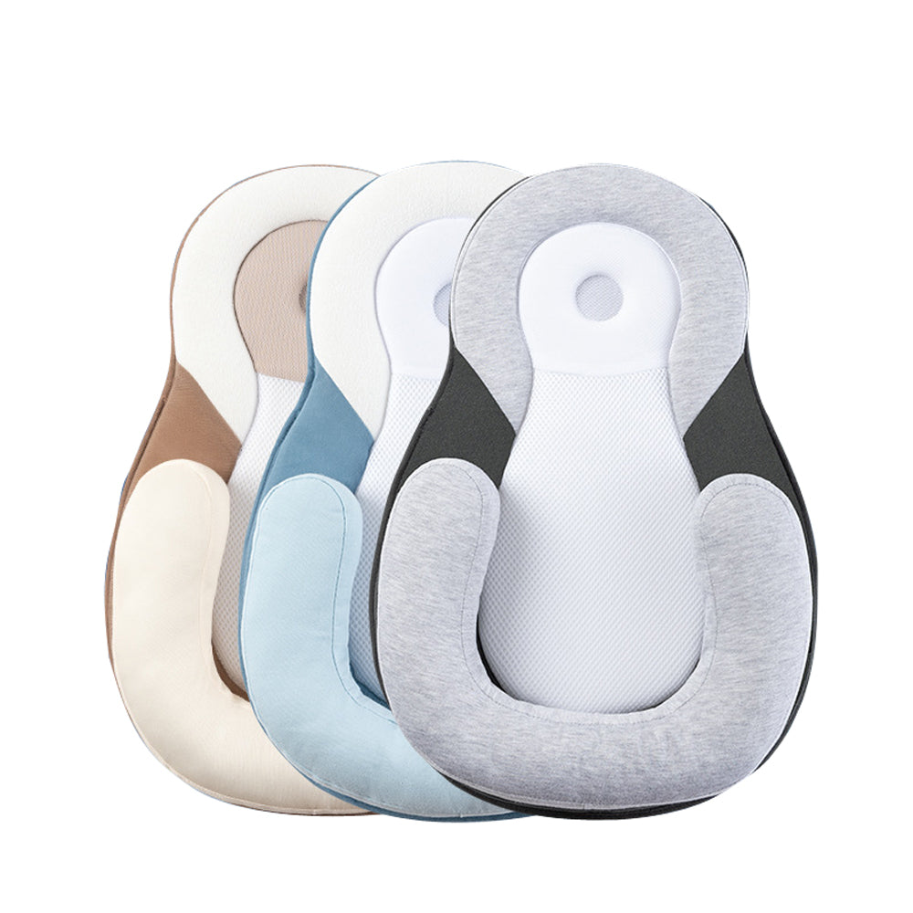 Newborn Baby Anti flat head Pillow Cushion Nest Bed Crib Lounger Portable