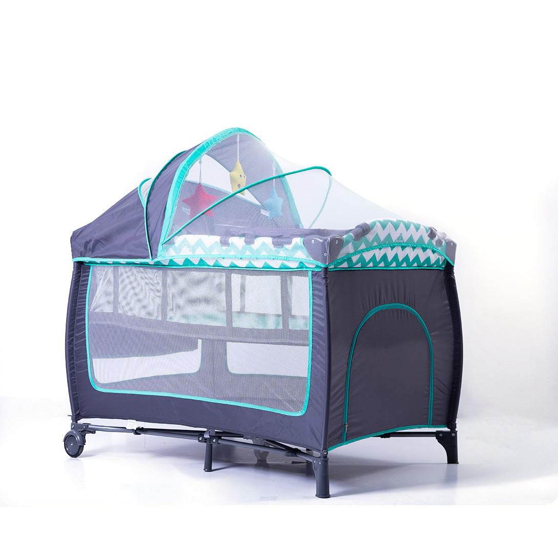 Folding crib diaper changing table baby care table movable bed Side Sleeper