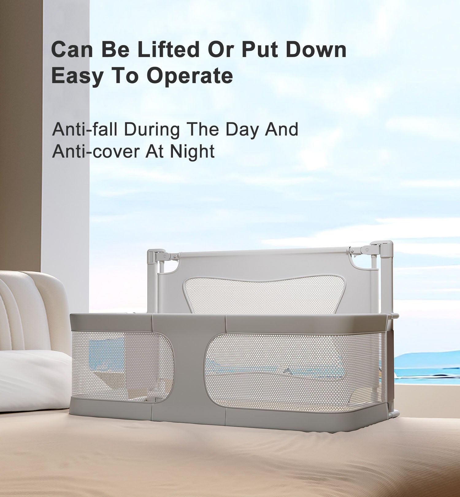 Baby Bed Bedside Sleeper 3 in 1 Folding Portable Crib Breathable Safe Bassinet