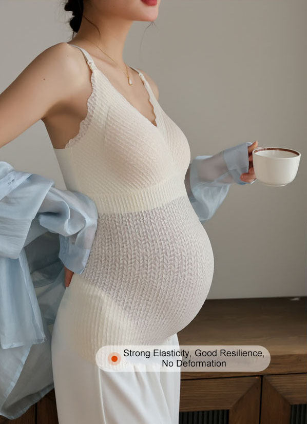 Nursing Camisole Pregnant Tops Summer Thin Postpartum Feeding Prevent Exposure