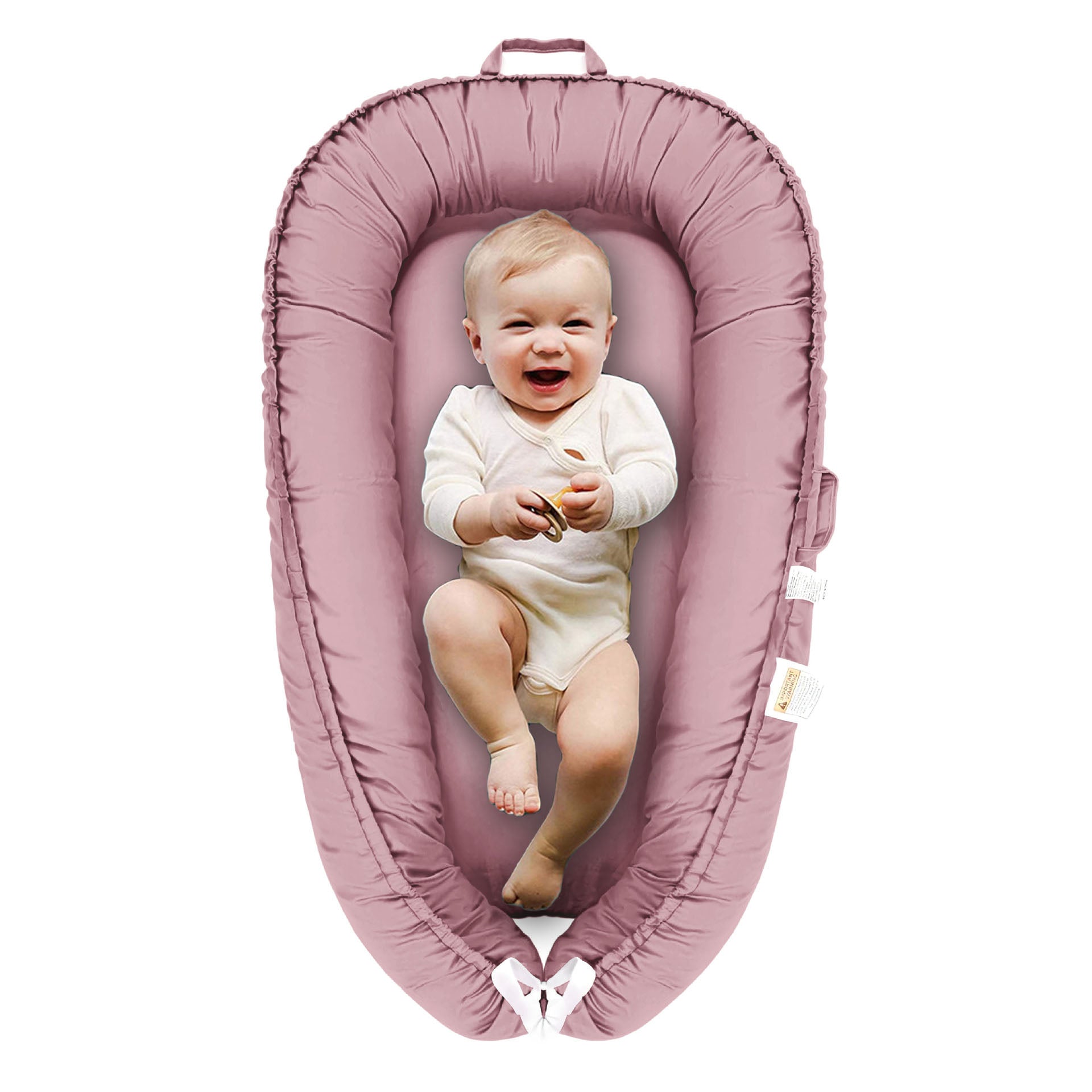 Ruffle Baby Travel Nest Lounger Crib Portable Cocoon Bionic with Pillow