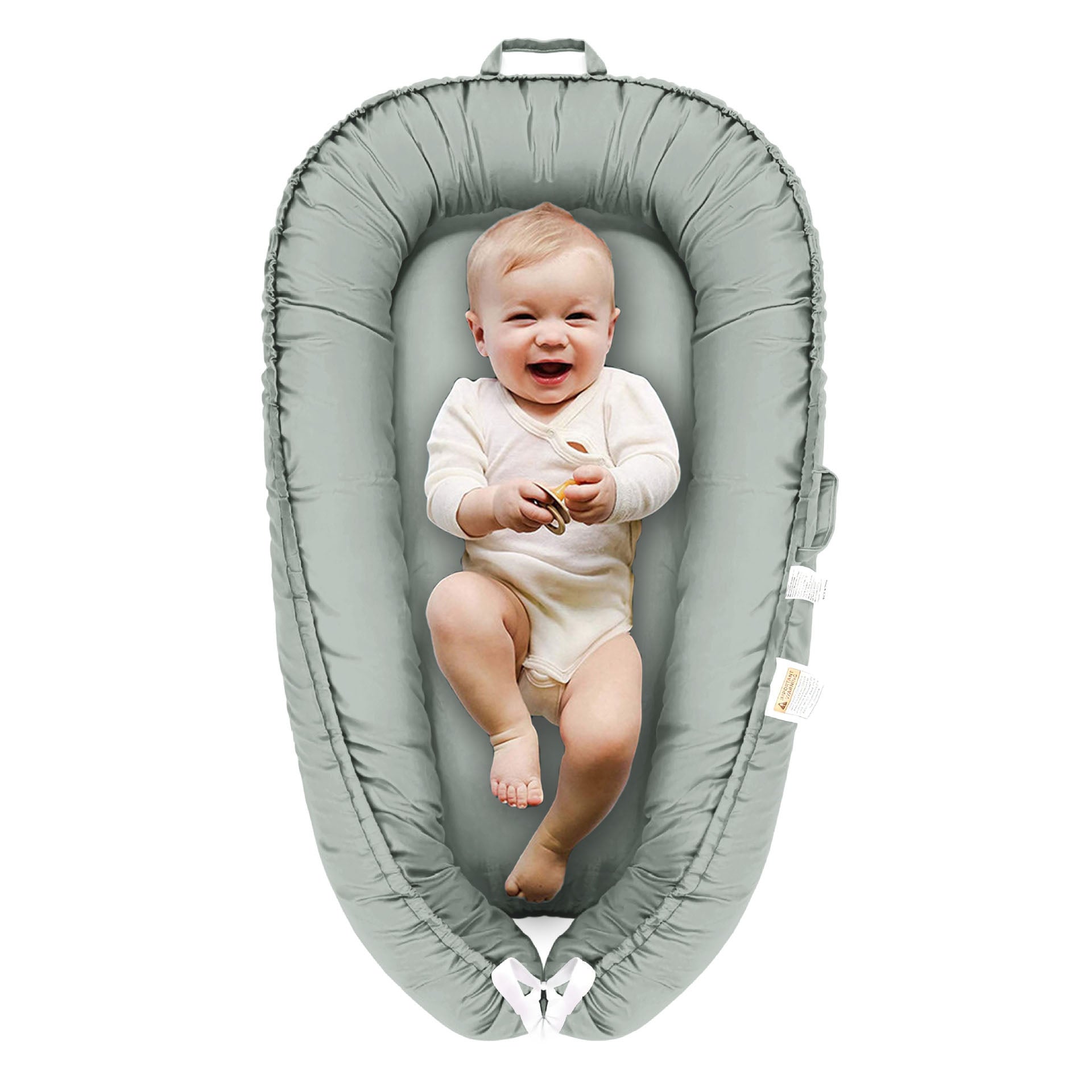 Ruffle Baby Travel Nest Lounger Crib Portable Cocoon Bionic with Pillow
