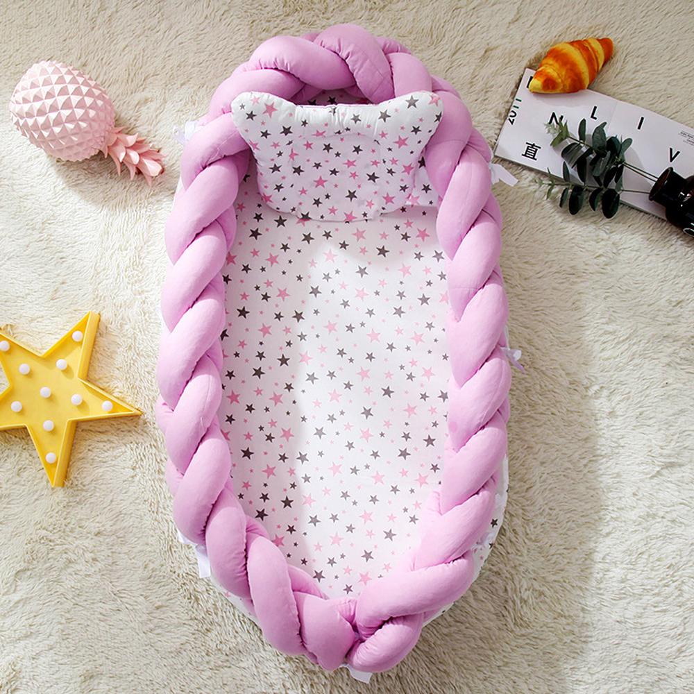Crib Middle Bed Baby Newborn Lounger Nest Portable for Safe Co-Sleeping & Napping