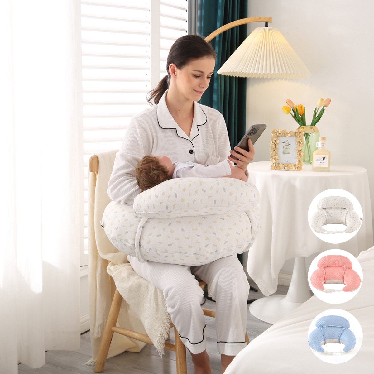 Nursing Angled Feeding Pillow Breast feeding Support Lounger For Baby Newborn