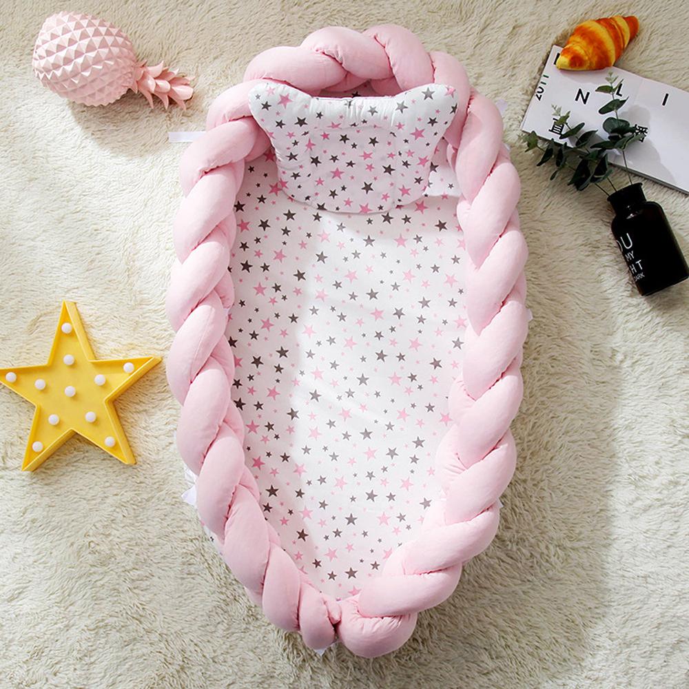 Crib Middle Bed Baby Newborn Lounger Nest Portable for Safe Co-Sleeping & Napping