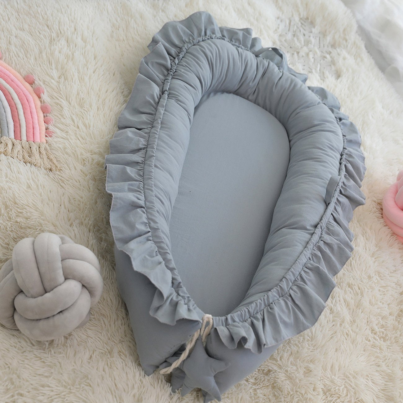 Lace Cotton Baby Lounger Nest The Perfect Portable Newborn Bed