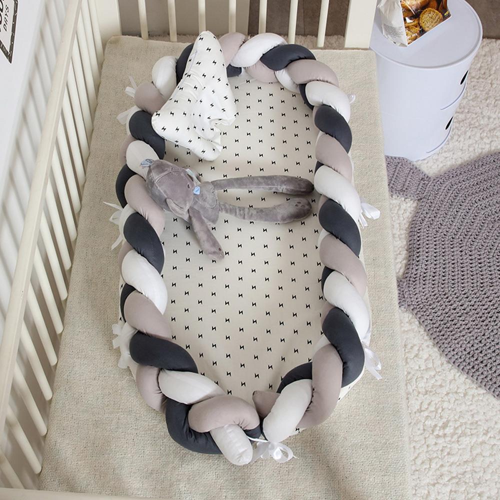 Crib Middle Bed Baby Newborn Lounger Nest Portable for Safe Co-Sleeping & Napping