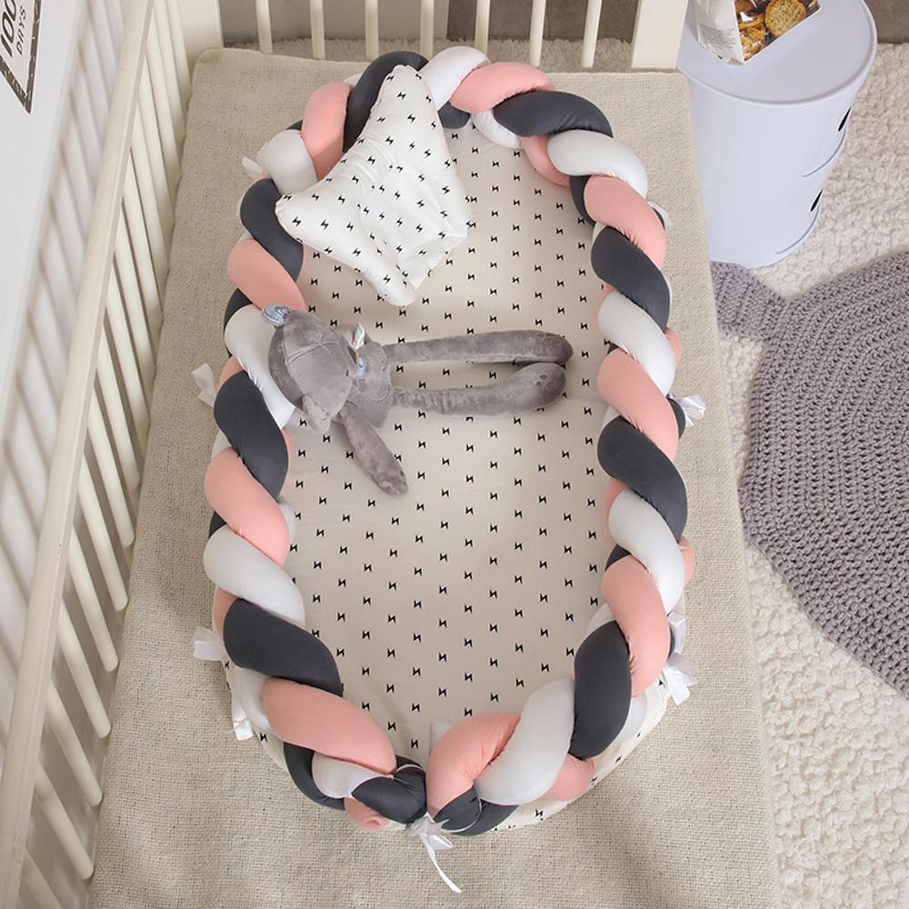 Crib Middle Bed Baby Newborn Lounger Nest Portable for Safe Co-Sleeping & Napping
