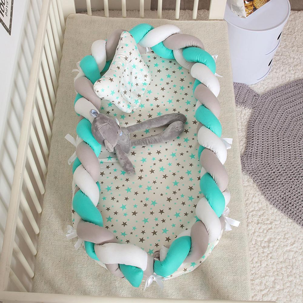 Crib Middle Bed Baby Newborn Lounger Nest Portable for Safe Co-Sleeping & Napping