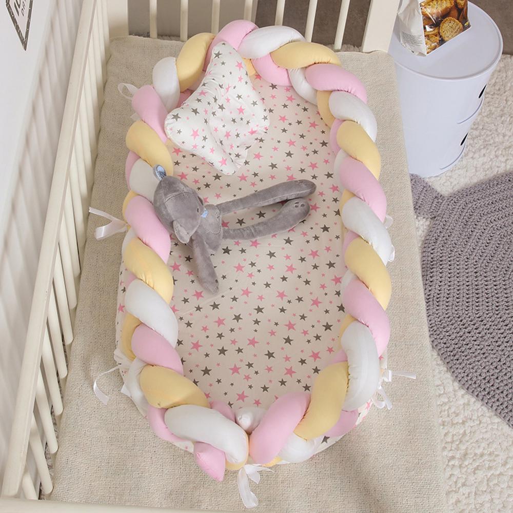 Crib Middle Bed Baby Newborn Lounger Nest Portable for Safe Co-Sleeping & Napping